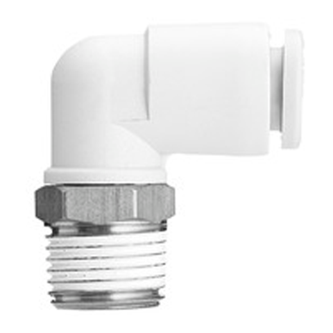 19045440 Elbow Connector - 90 degrees Elbow push-in fittings are suitable to ensure a quick 90 degree connection in a pneumatic system.