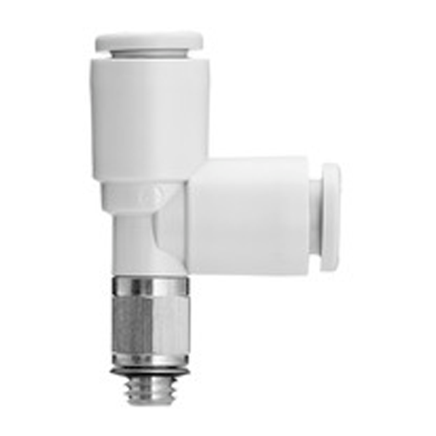 19060245 Tee Connector - Push in/ Thread Tee Push-in fittings are suitable to ensure a quick connection pneumatic system and are designed to combine or split flows at a 90 degree angle to the main line.