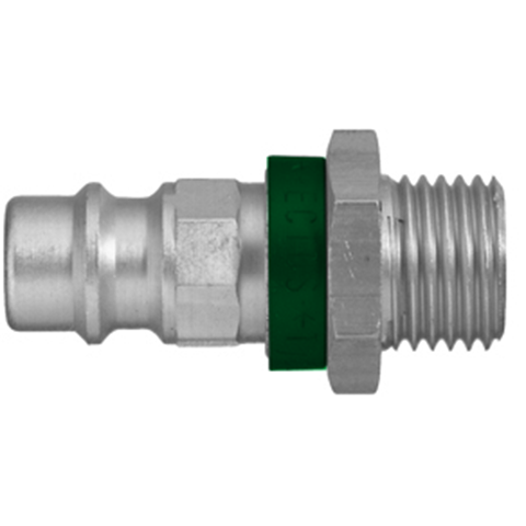 45134002 Nipple - Straight-through - Male Thread Nipple Straight through - coded systems/ Rectukey.  The mechanical coding of the coupling and plug offers a  guarantee for avoiding mix-ups between media when coupling, which is complemented by the color coding of the anodised sleeves. Double shut-off version available on request.