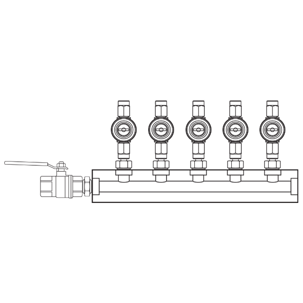 M1052010 Verdeelblokken Messing