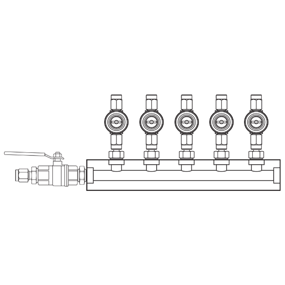 M1052020 Verdeelblokken Messing