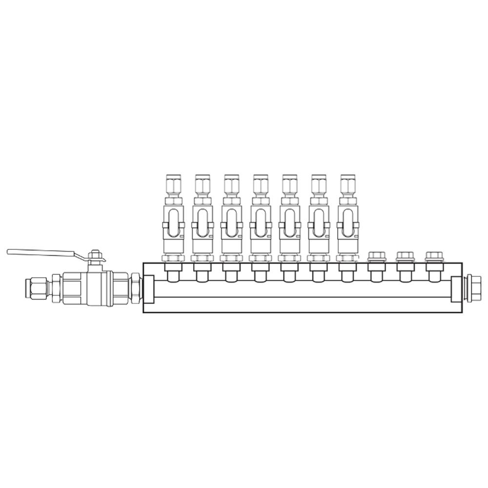 M1071141 Verdeelblokken Messing