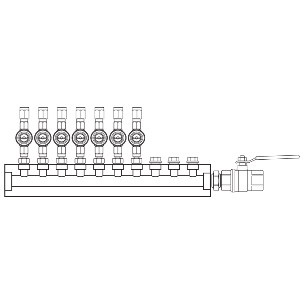 M1072002 Verdeelblokken Messing