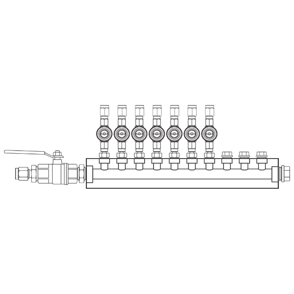 M1072051 Verdeelblokken Messing