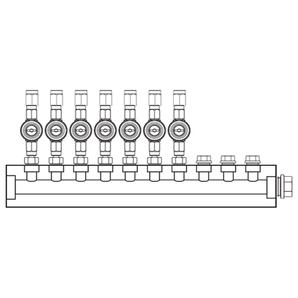 M1073001 Verdeelblokken Messing