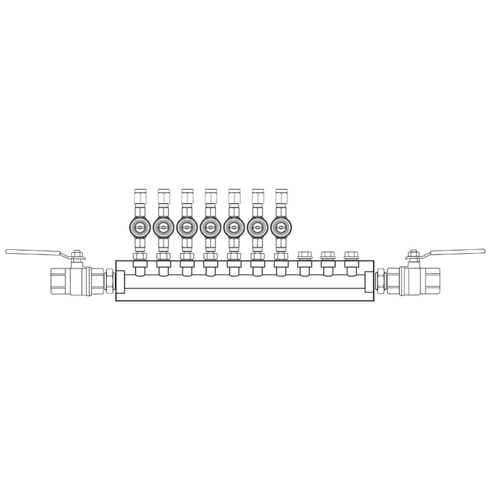 M1073012 Manifolds Brass