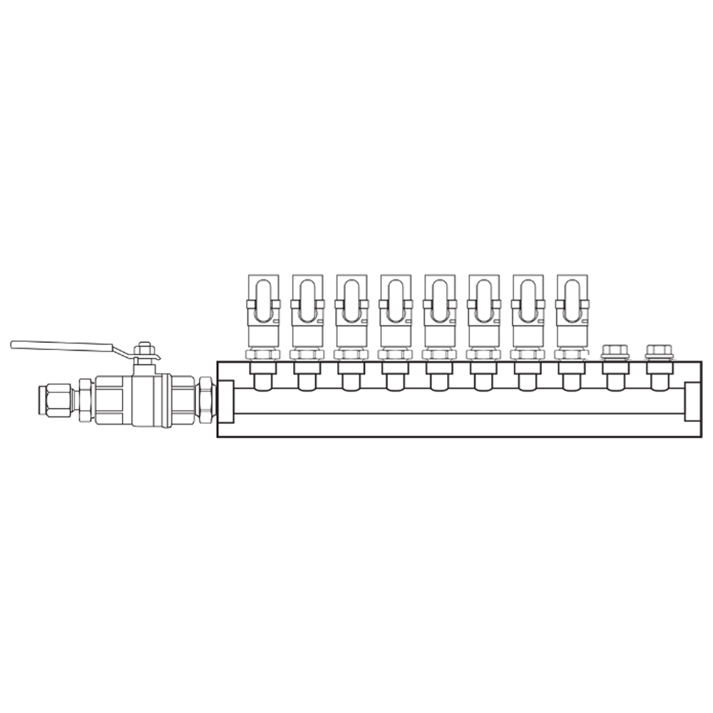 M1081040 Verdeelblokken Messing