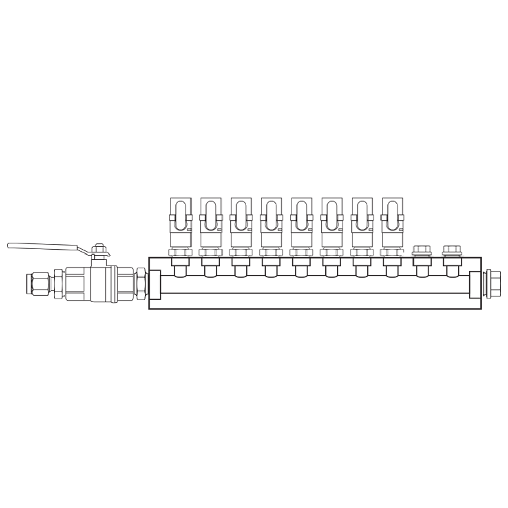 M1081041 Verdeelblokken Messing