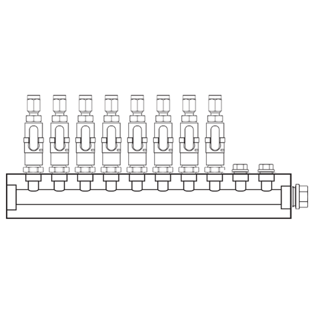 M1081101 Verdeelblokken Messing