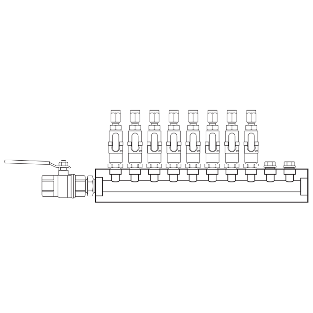 M1081110 Verdeelblokken Messing