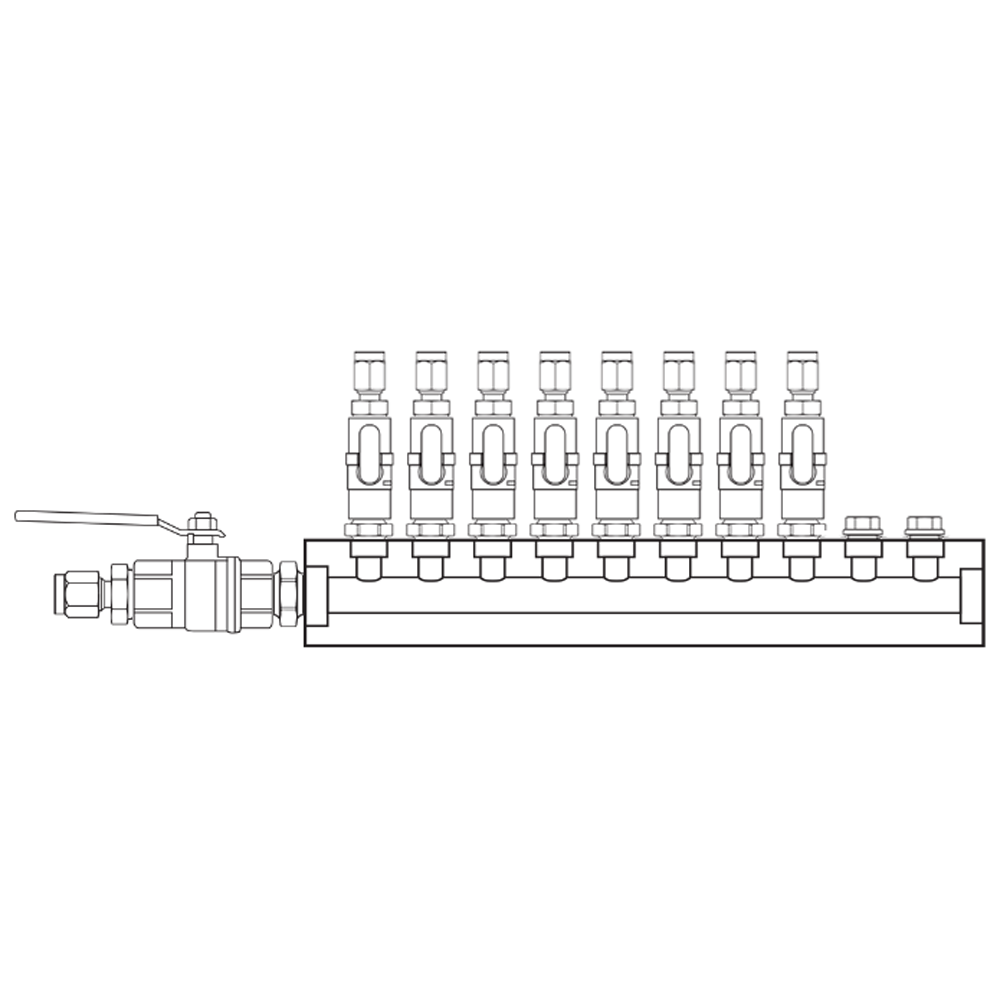 M1081330 Verdeelblokken Messing