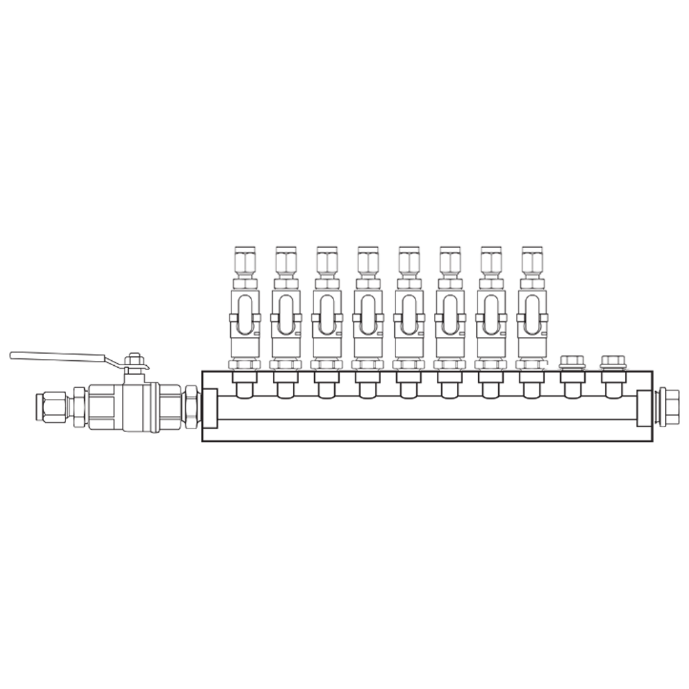 M1081331 Verdeelblokken Messing