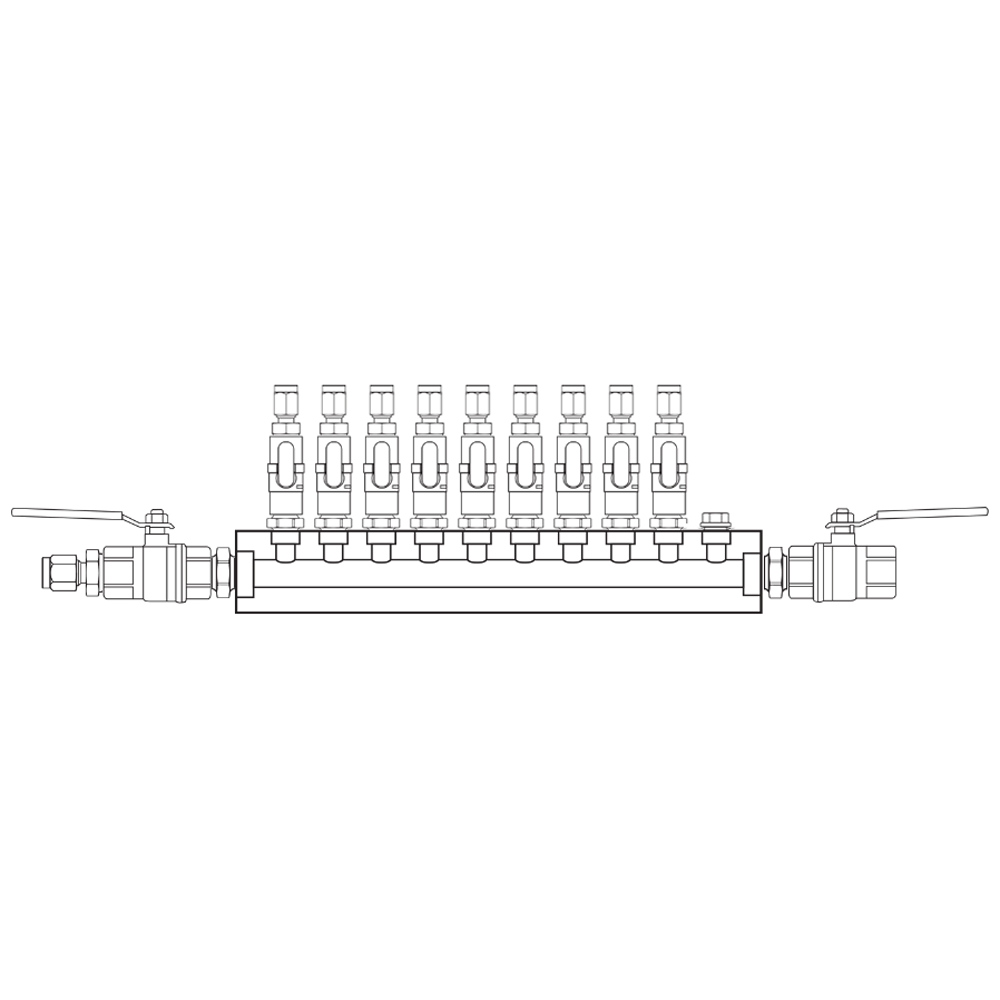 M1091122 Manifolds Brass