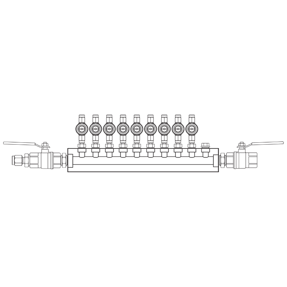 M1092022 Verdeelblokken Messing