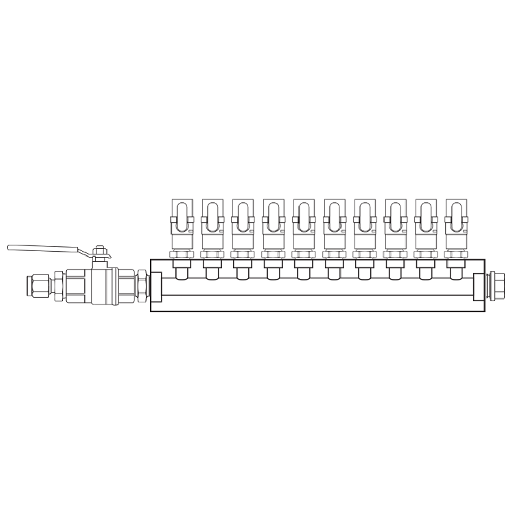 M1101041 Verdeelblokken Messing