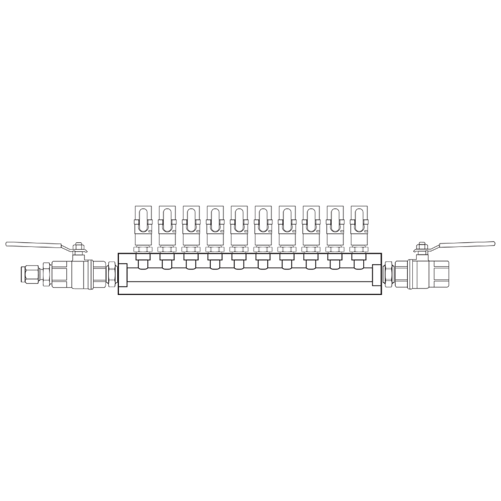 M1101042 Manifolds Brass