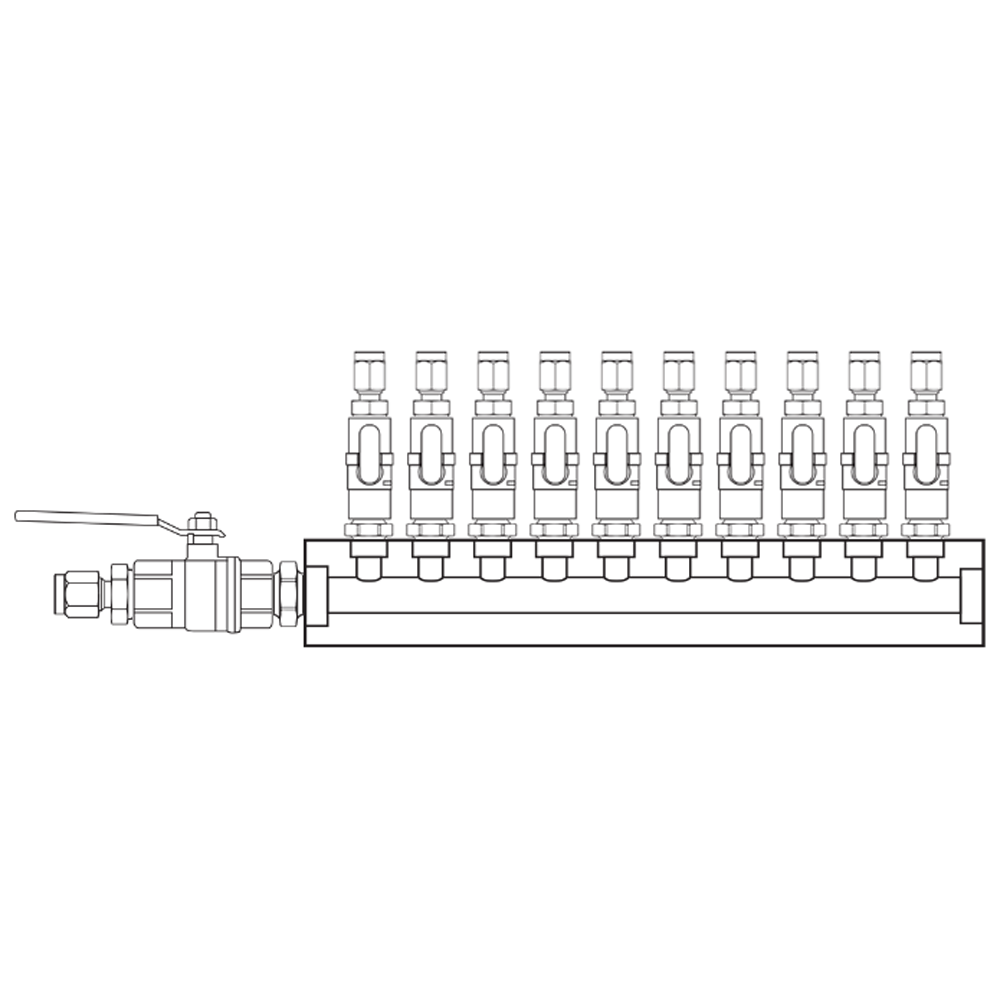 M1101140 Verdeelblokken Messing