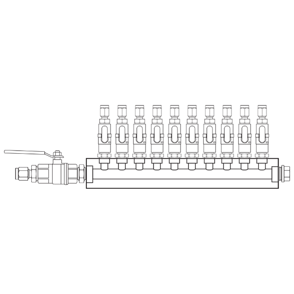 M1101141 Verdeelblokken Messing