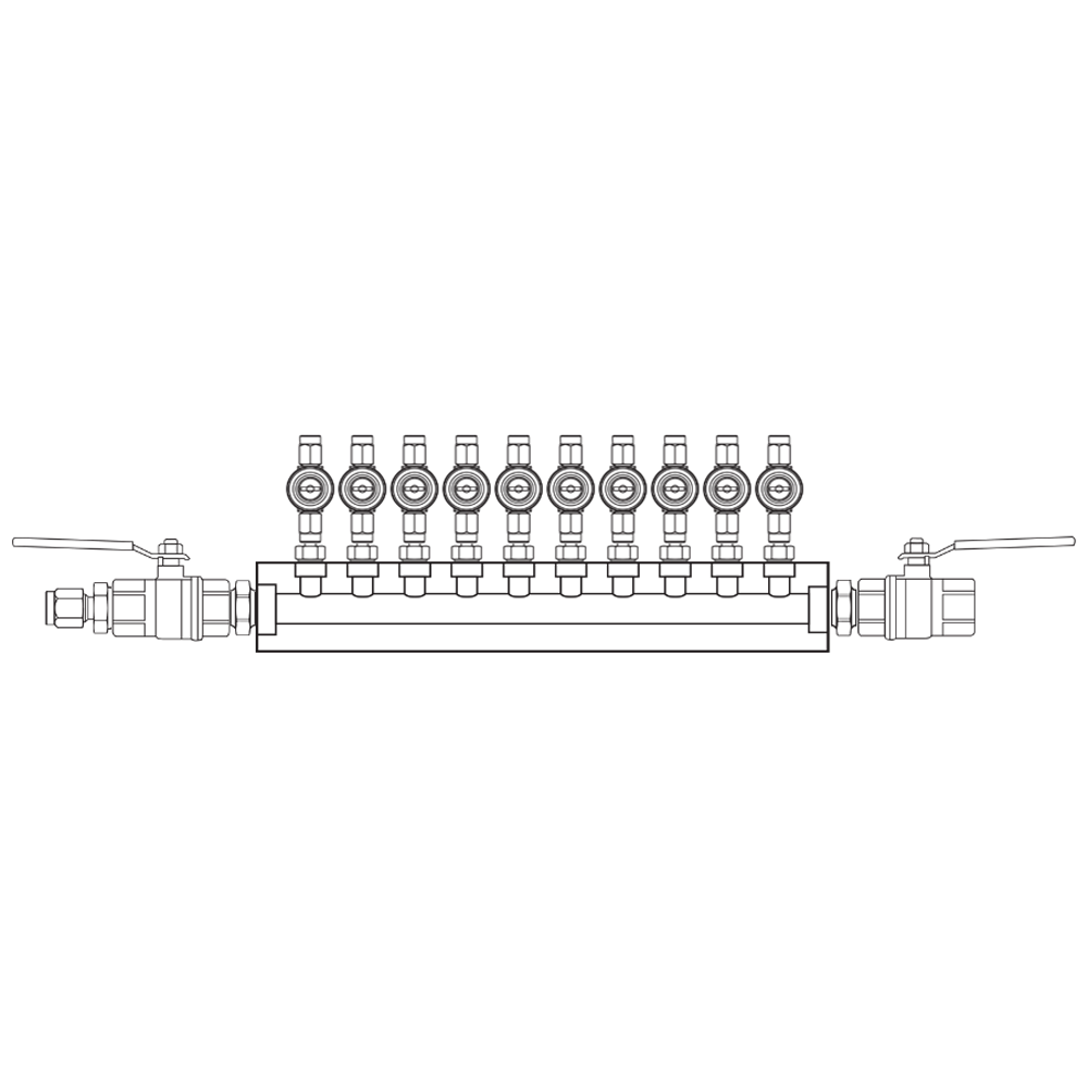 M1103022 Manifolds Brass