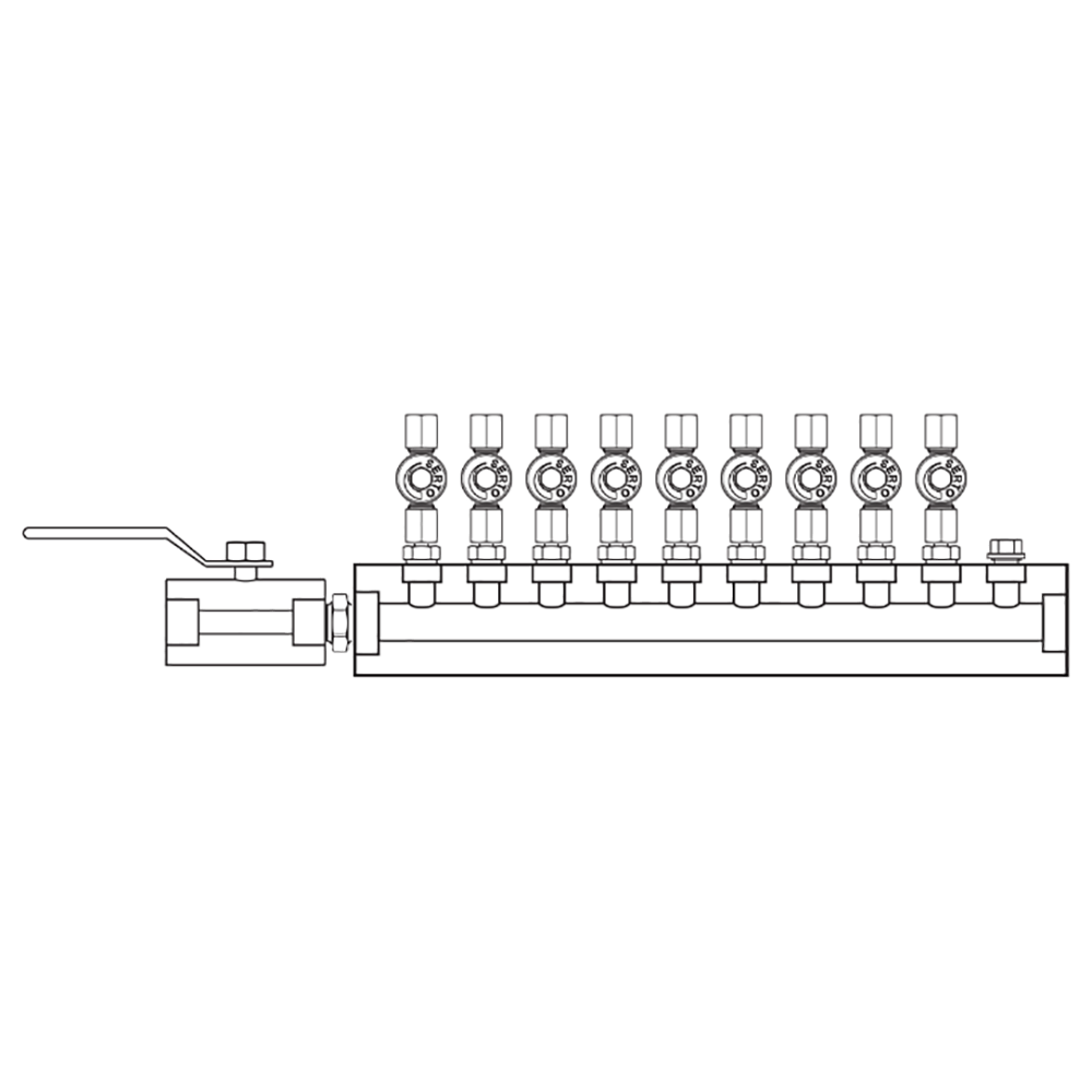 M2096010 Manifolds Stainless Steel Single Sided