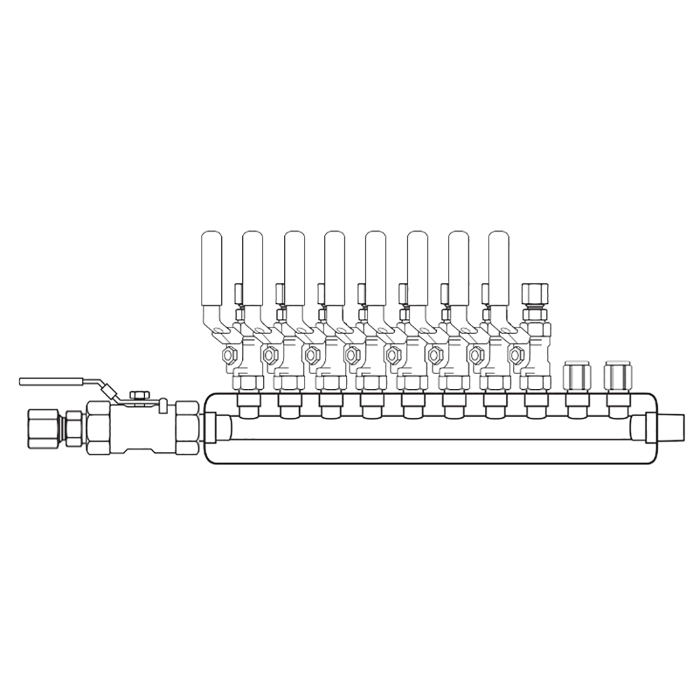 M3084220 Manifolds Stainless Steel Single Sided