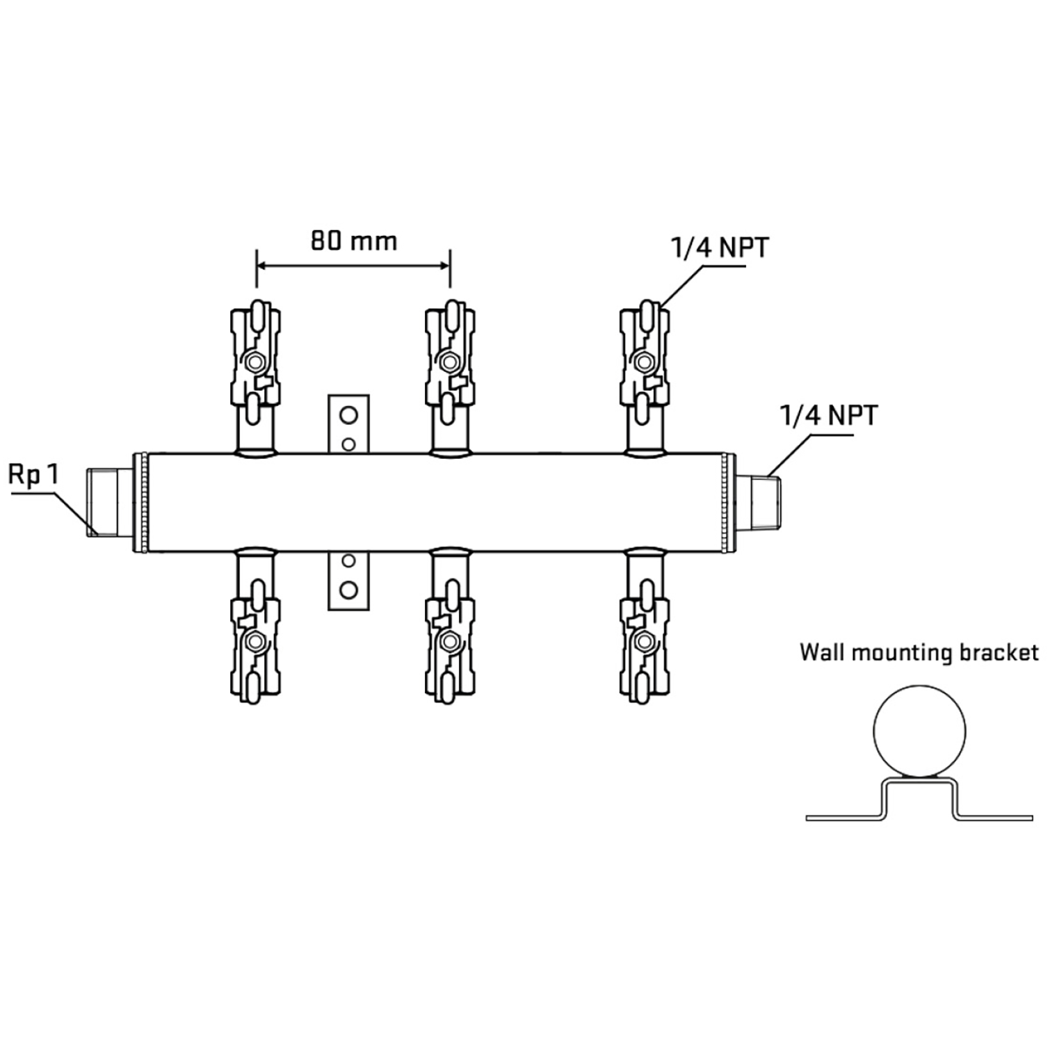 M506A020742 Manifolds Stainless Steel Double Sided