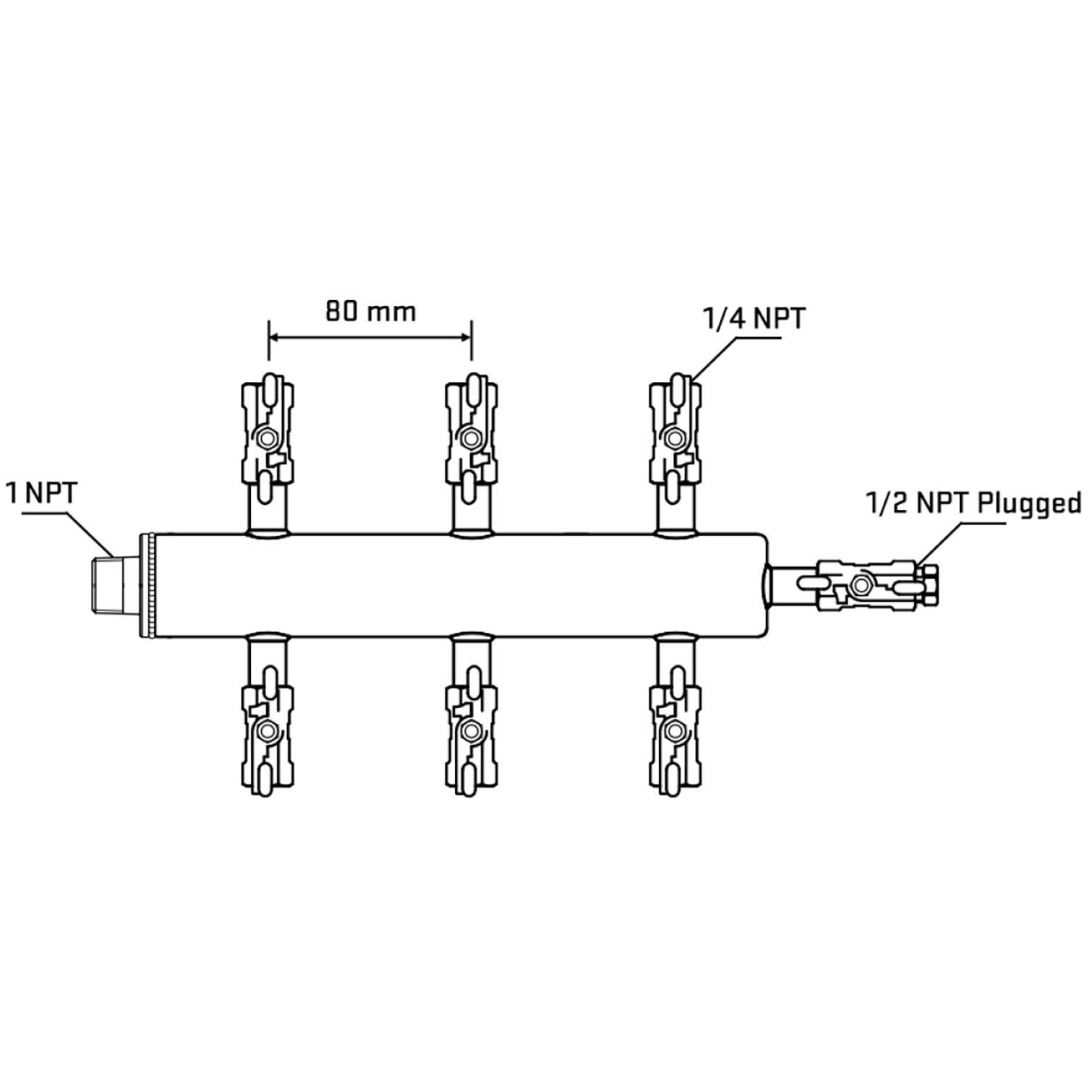 M506A020910 Manifolds Stainless Steel Double Sided