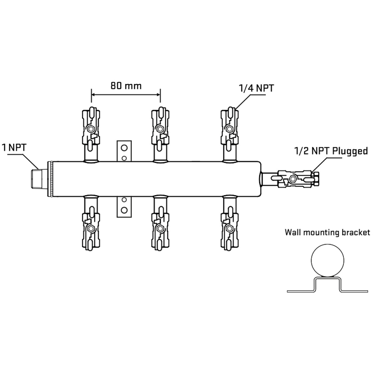 M506A020912 Manifolds Stainless Steel Double Sided