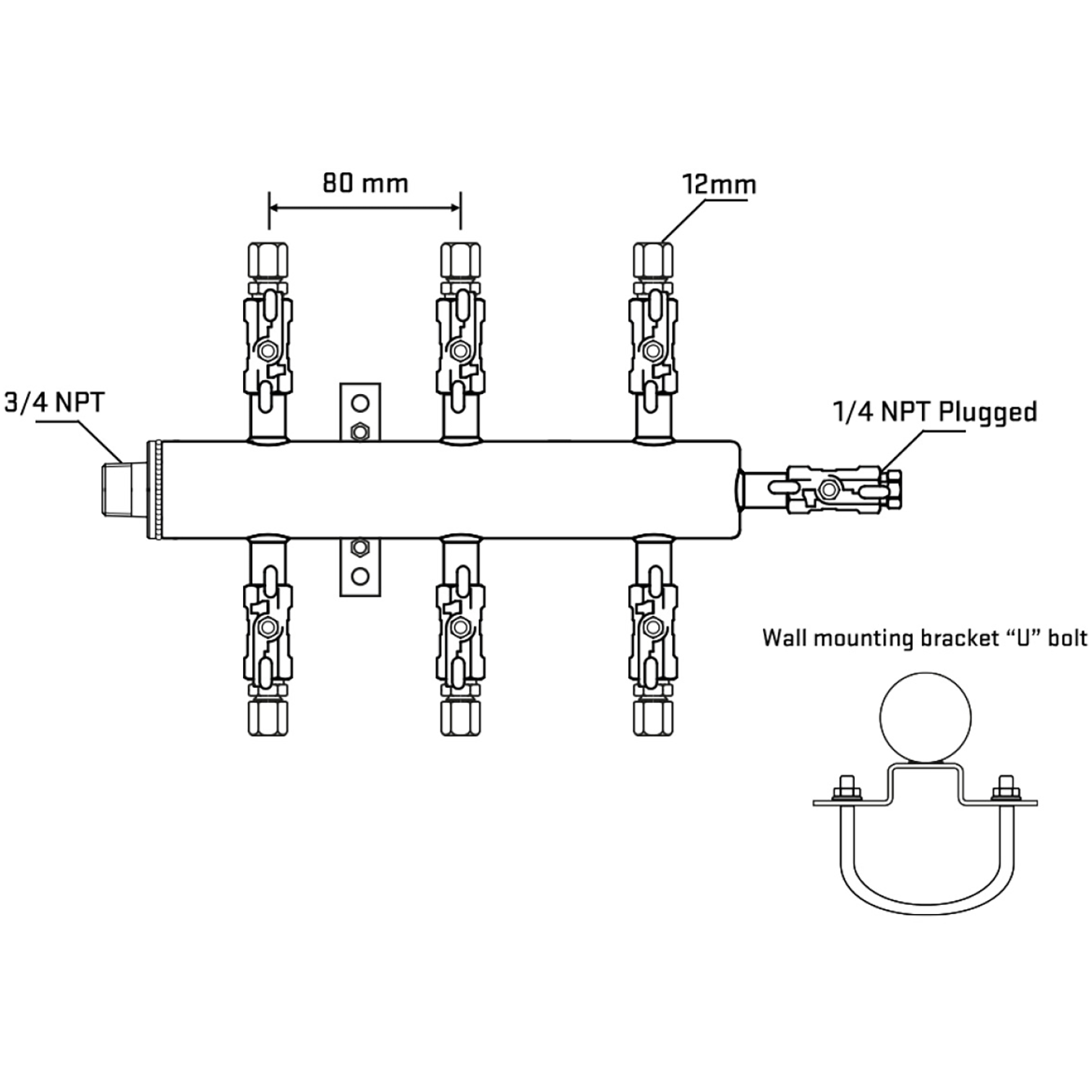 M506A030821 Manifolds Stainless Steel Double Sided