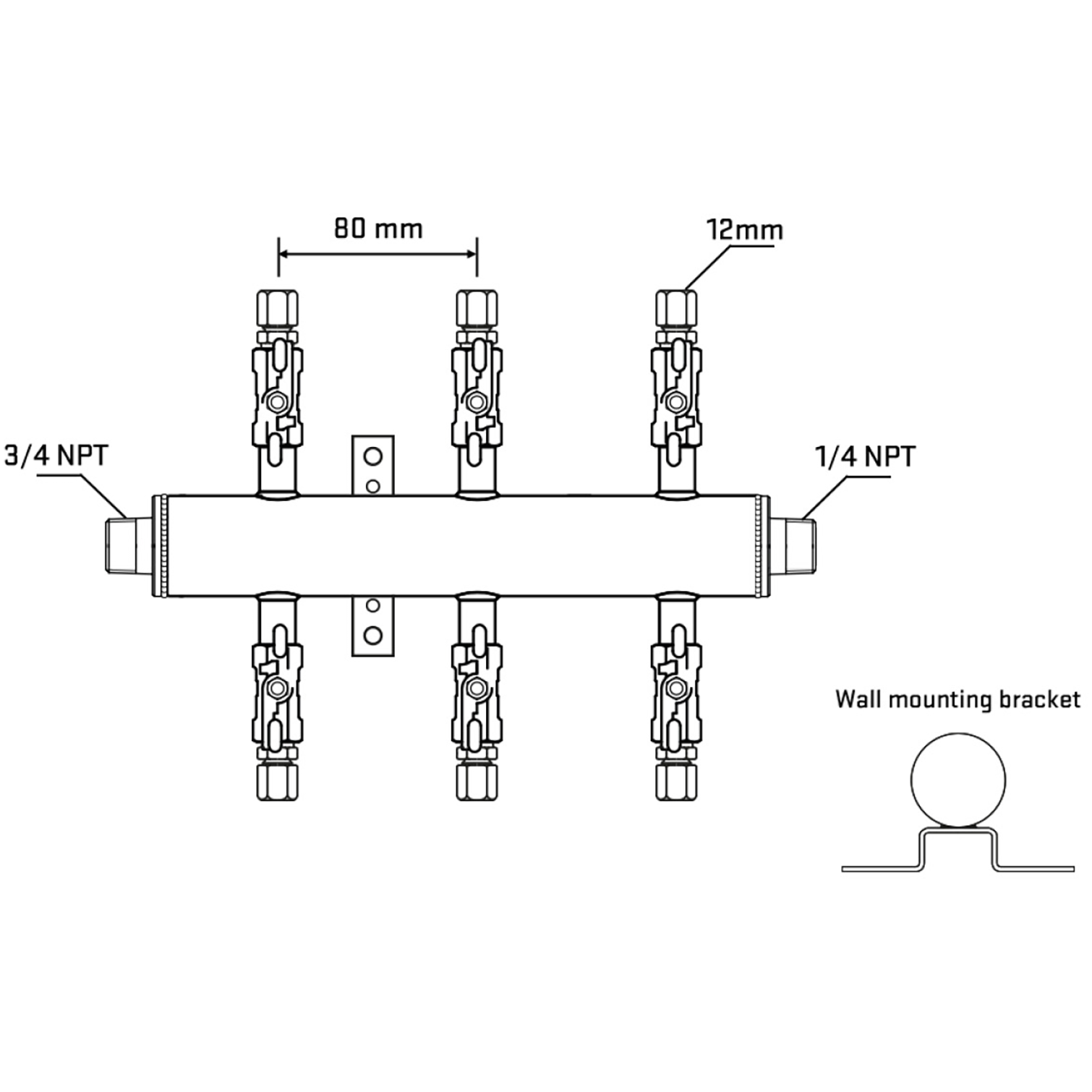 M506A030842 Manifolds Stainless Steel Double Sided