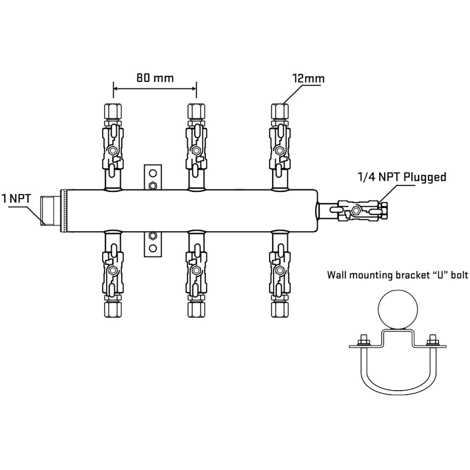 M506A031121 Manifolds Stainless Steel Double Sided