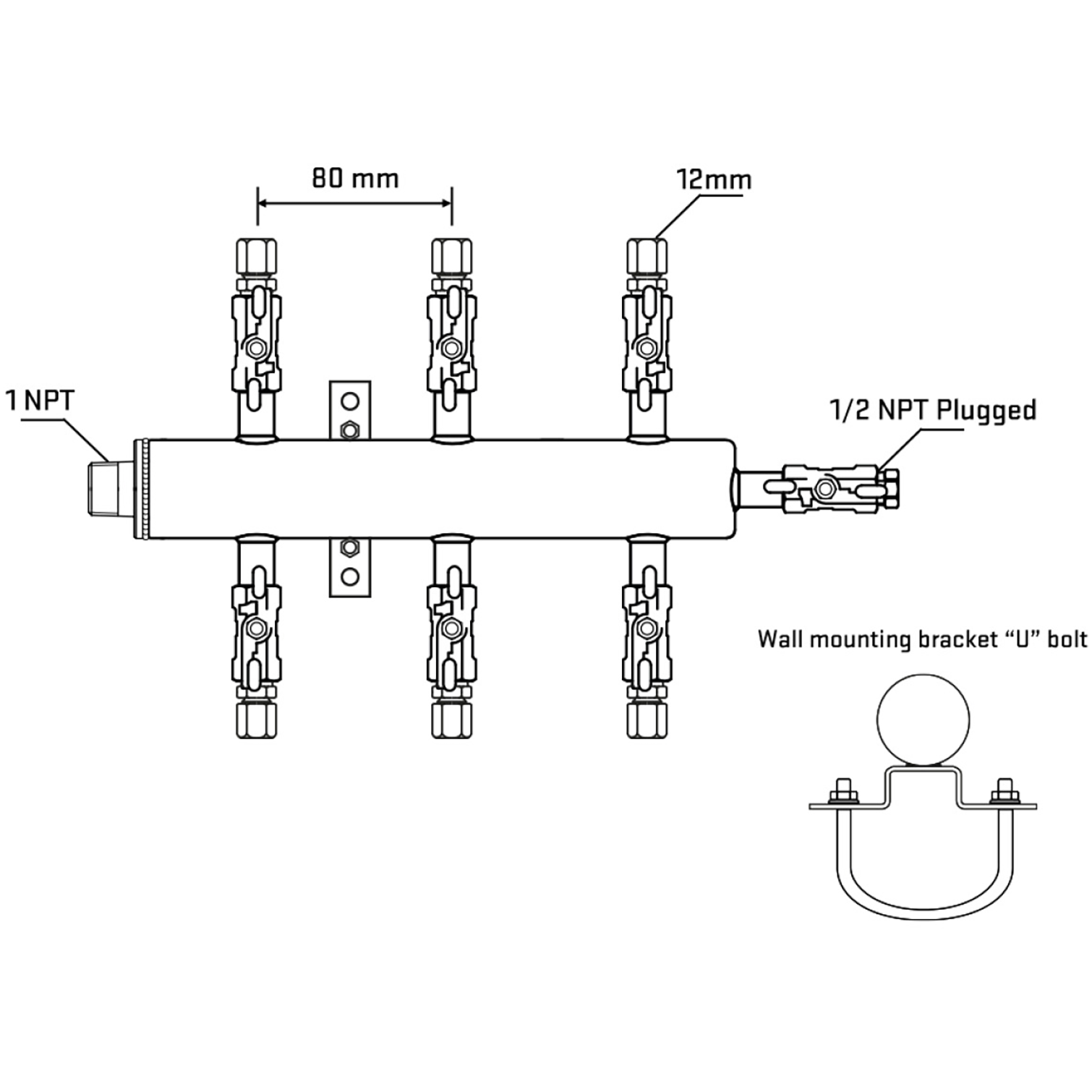 M506A040911 Manifolds Stainless Steel Double Sided