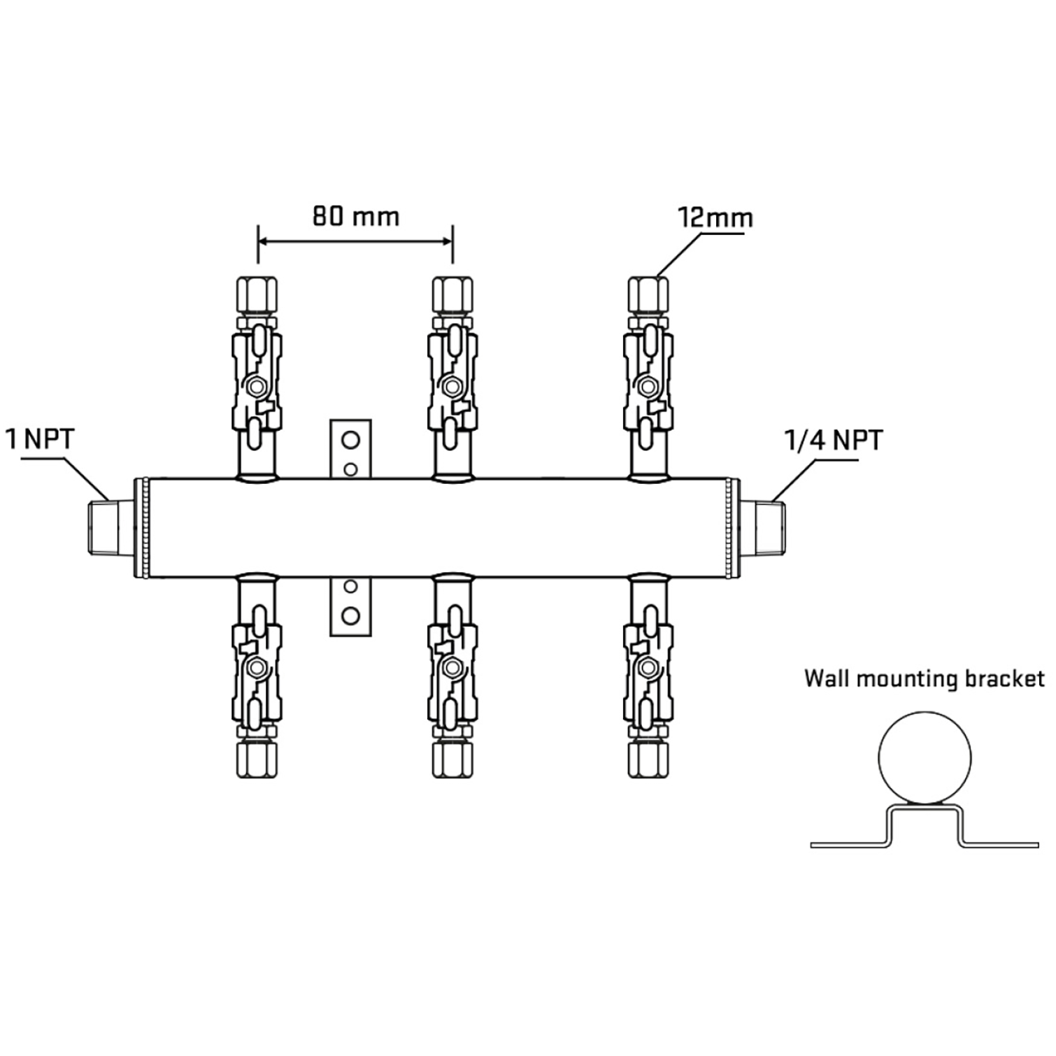 M506A040942 Manifolds Stainless Steel Double Sided