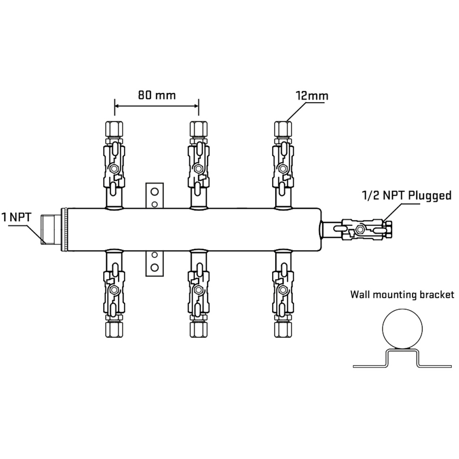 M506A041112 Manifolds Stainless Steel Double Sided