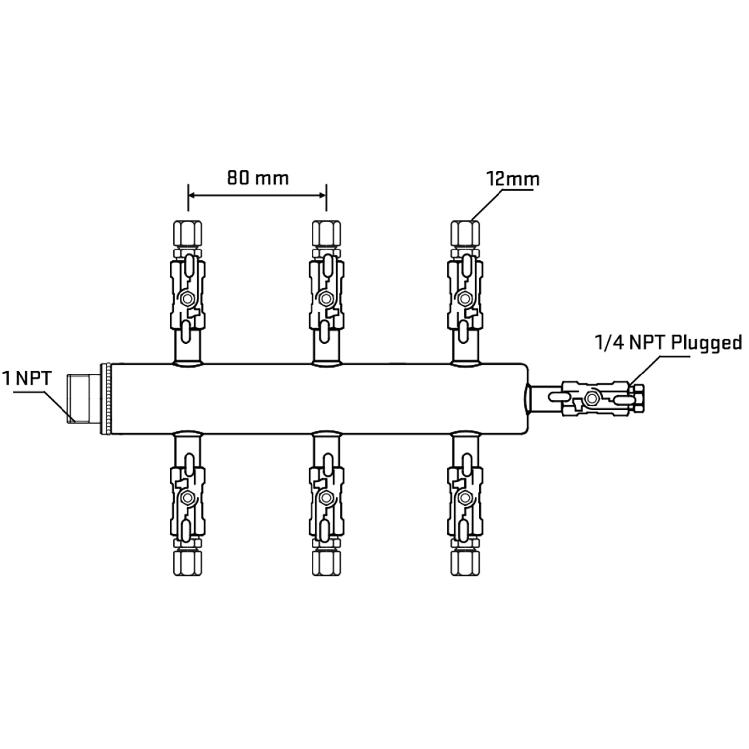 M506A041120 Manifolds Stainless Steel Double Sided