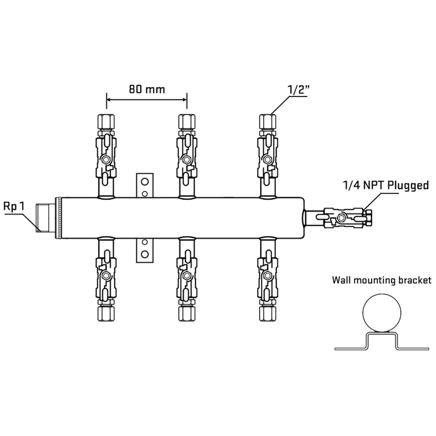 M506A050722 Manifolds Stainless Steel Double Sided