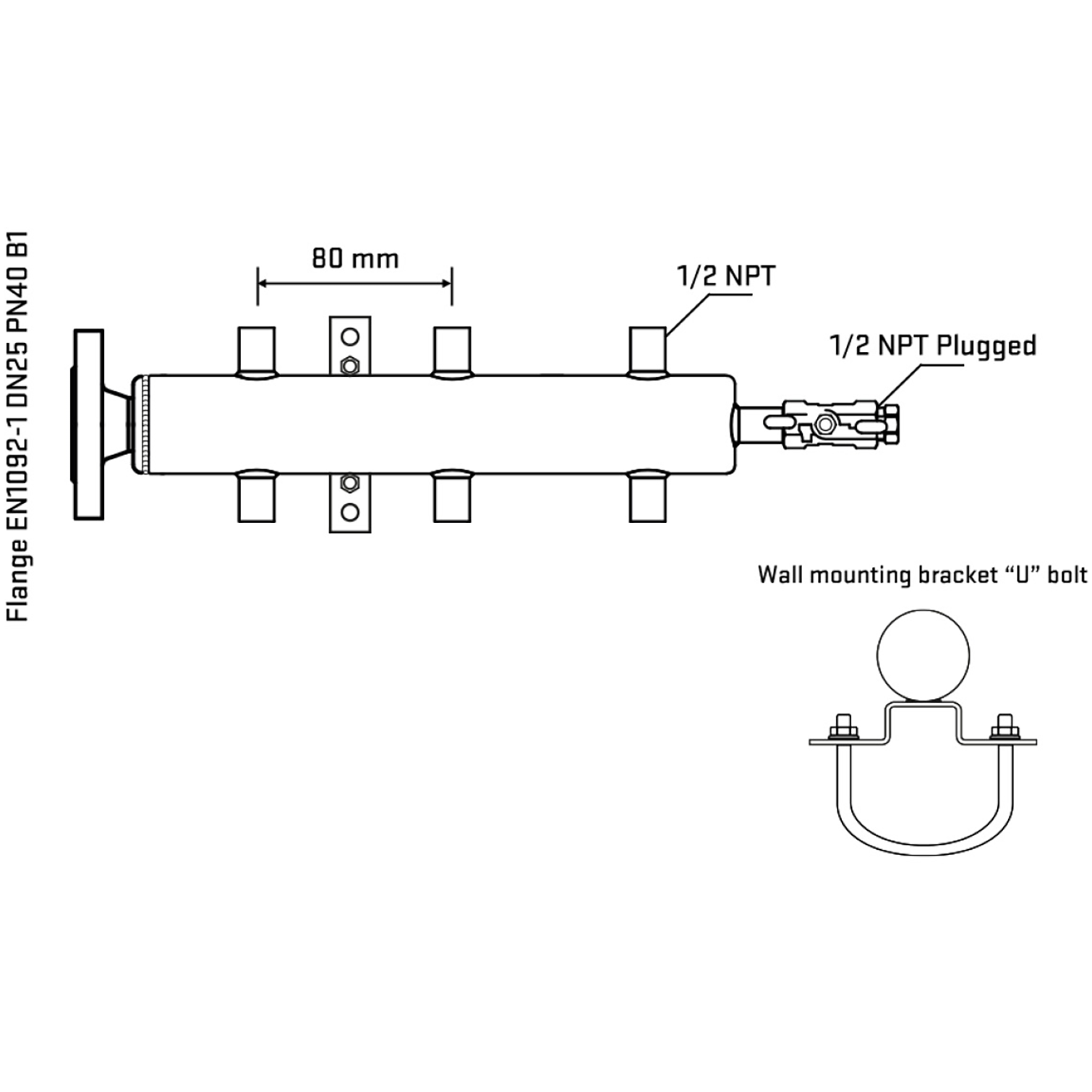 M506A060311 Manifolds Stainless Steel Double Sided