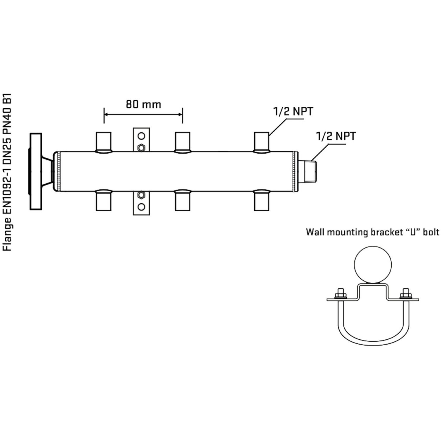 M506A060331 Manifolds Stainless Steel Double Sided