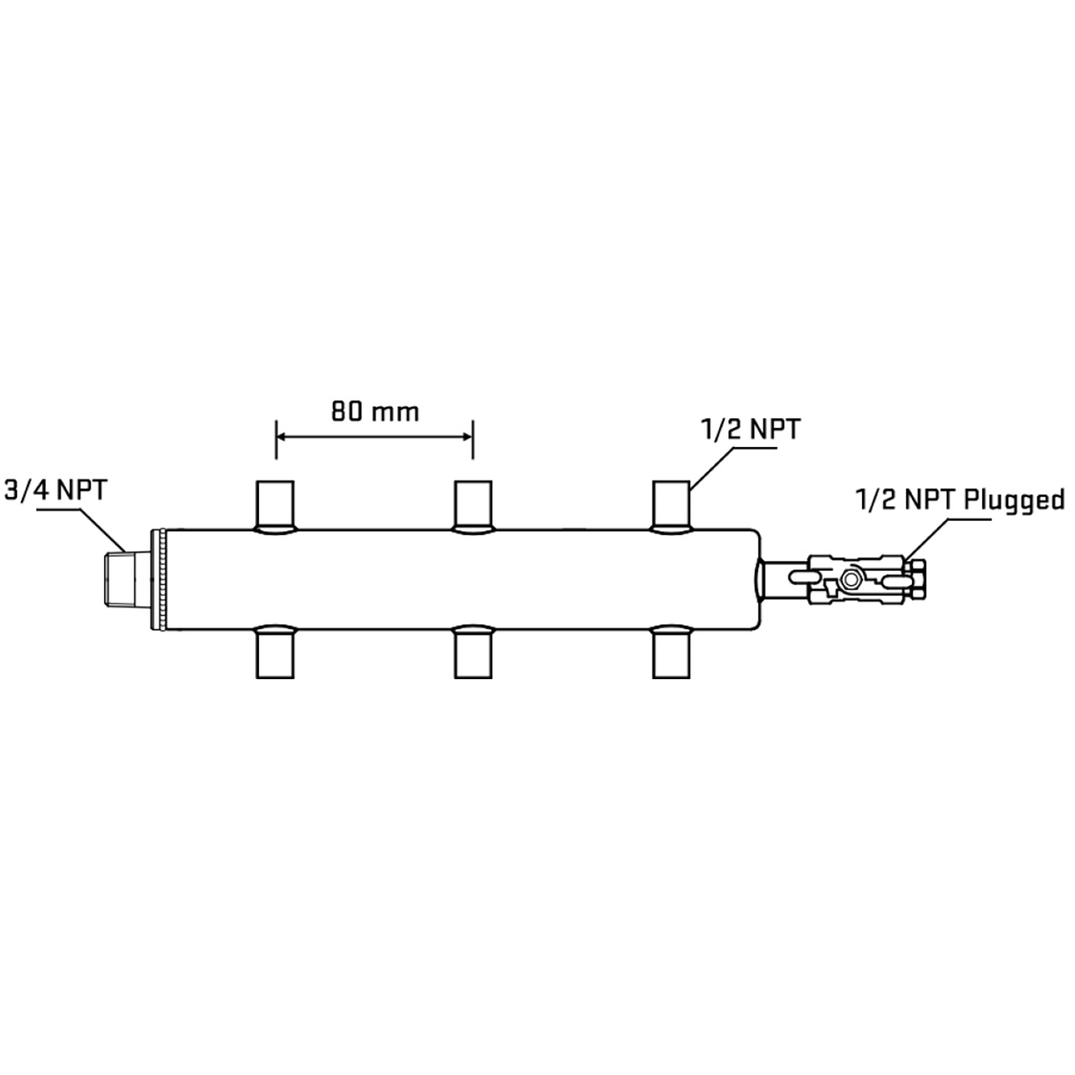 M506A060810 Manifolds Stainless Steel Double Sided