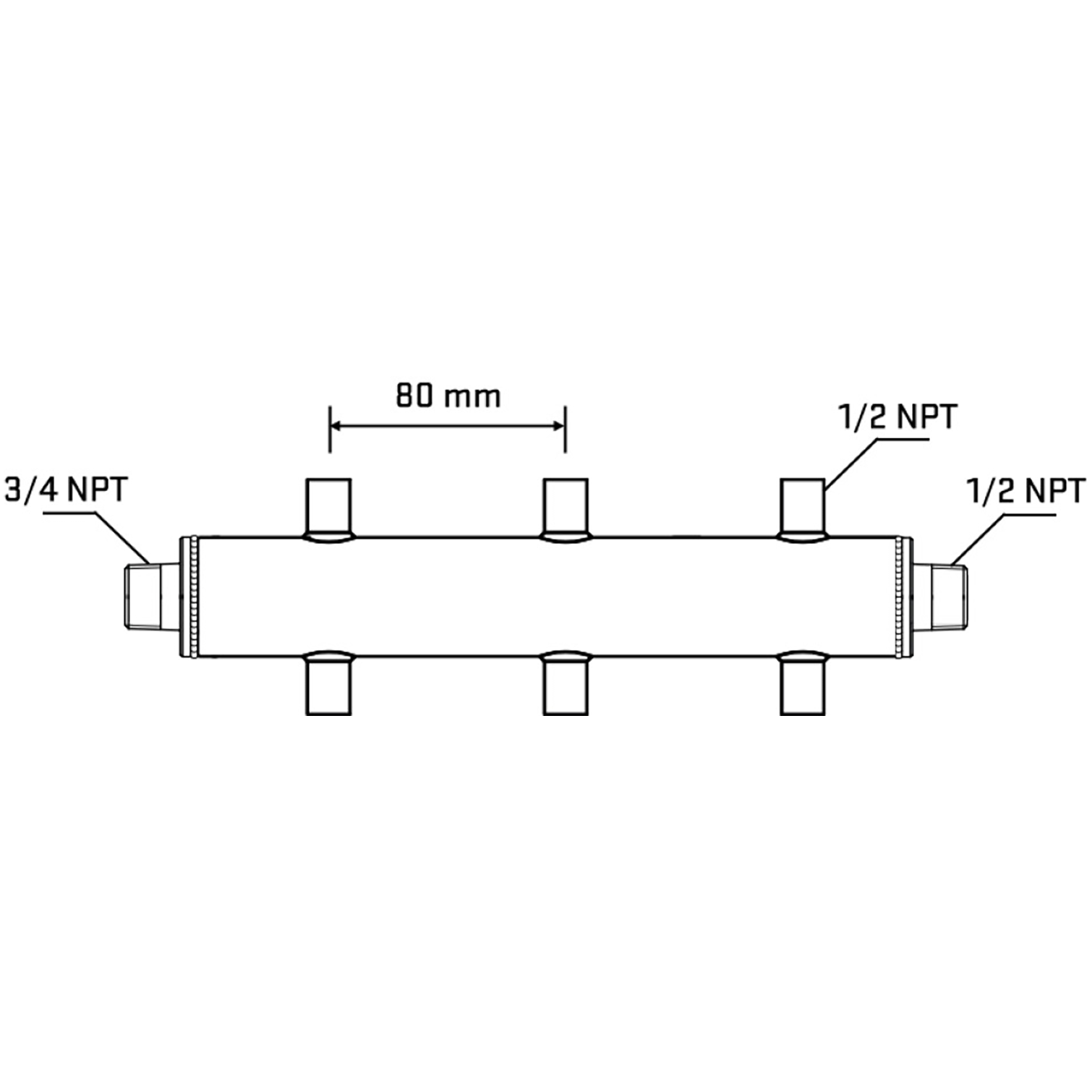 M506A060830 Manifolds Stainless Steel Double Sided