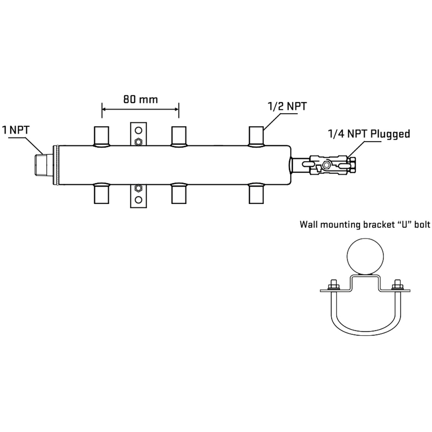 M506A060921 Manifolds Stainless Steel Double Sided