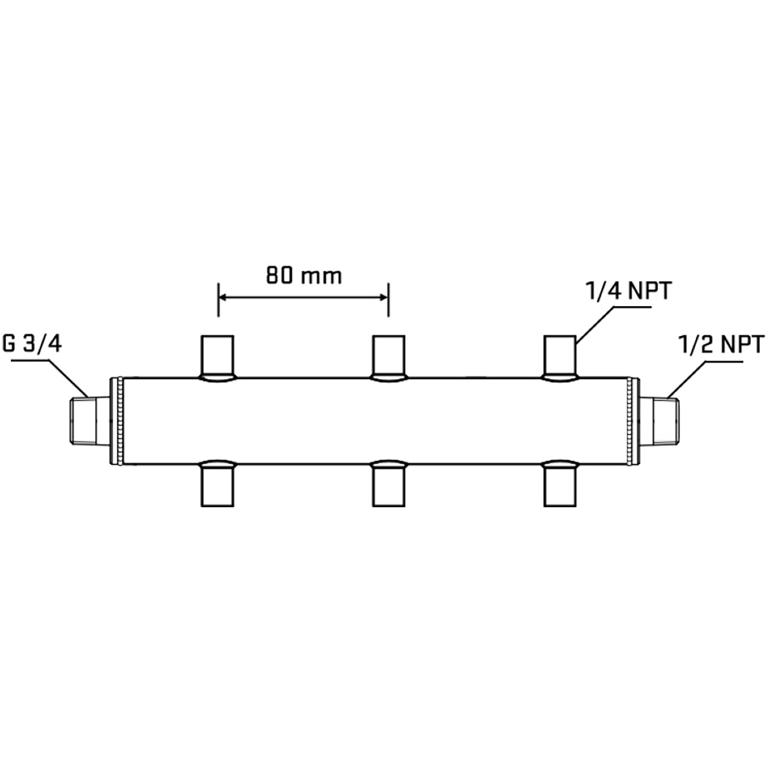 M506A070430 Manifolds Stainless Steel Double Sided