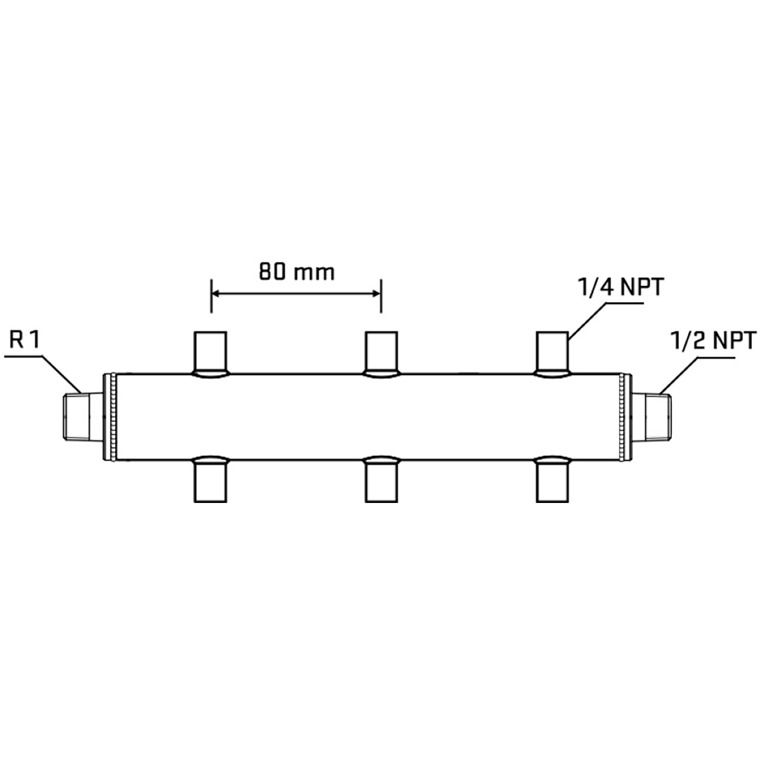 M506A070530 Manifolds Stainless Steel Double Sided