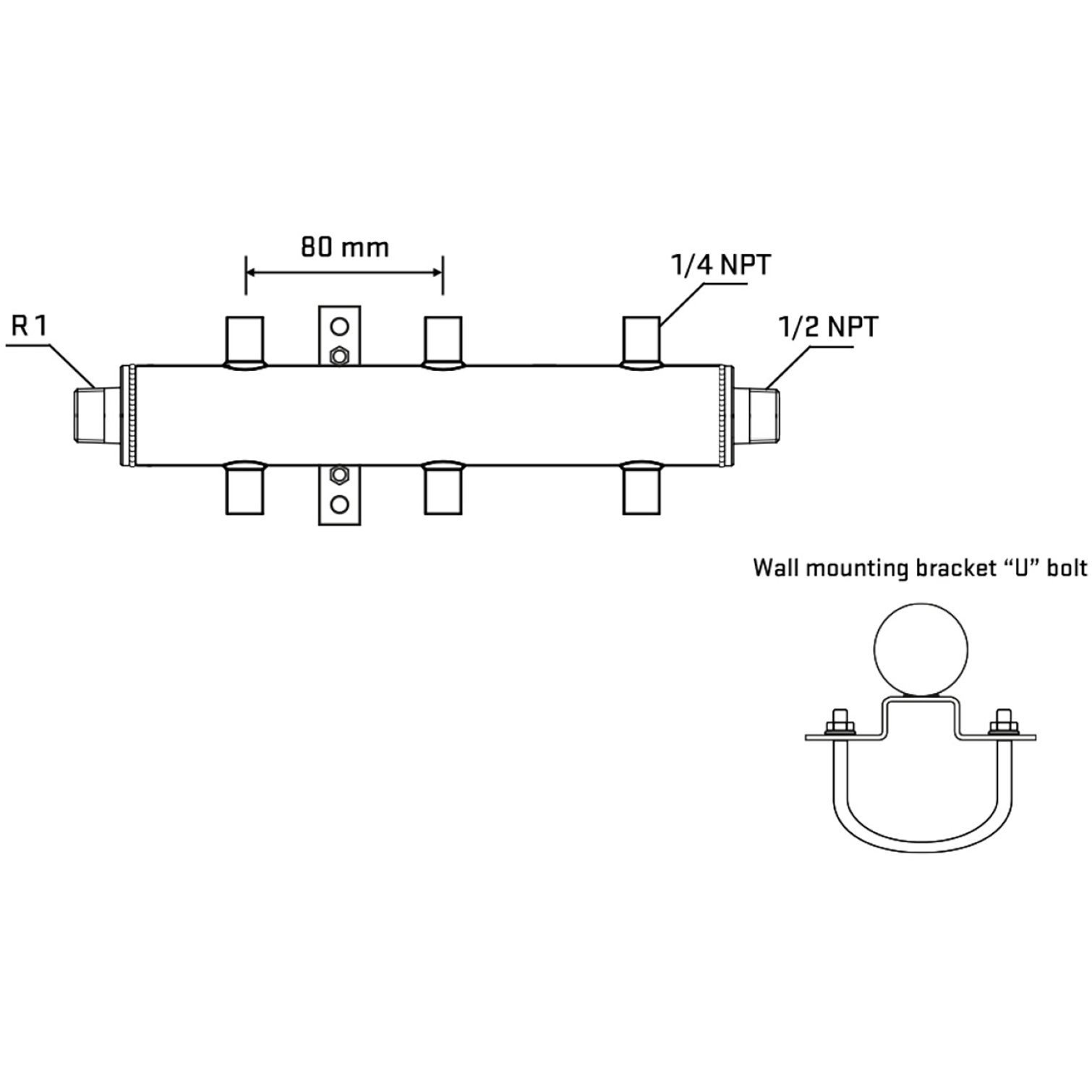 M506A070531 Manifolds Stainless Steel Double Sided