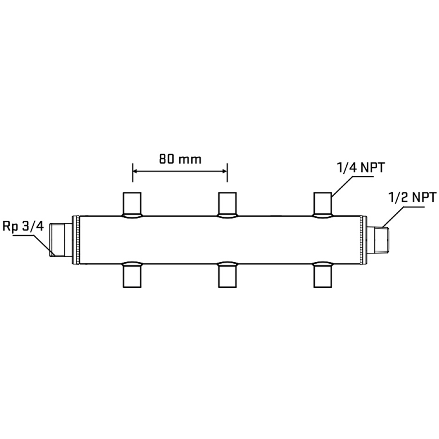 M506A070630 Manifolds Stainless Steel Double Sided