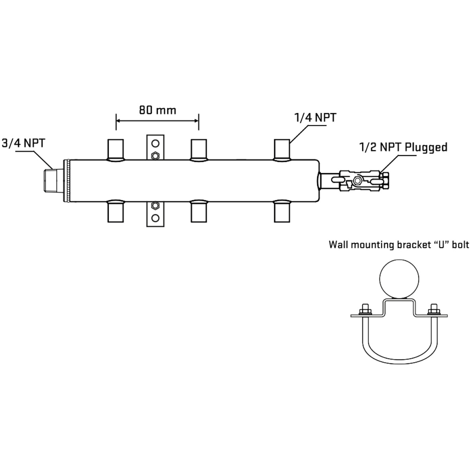 M506A070811 Manifolds Stainless Steel Double Sided