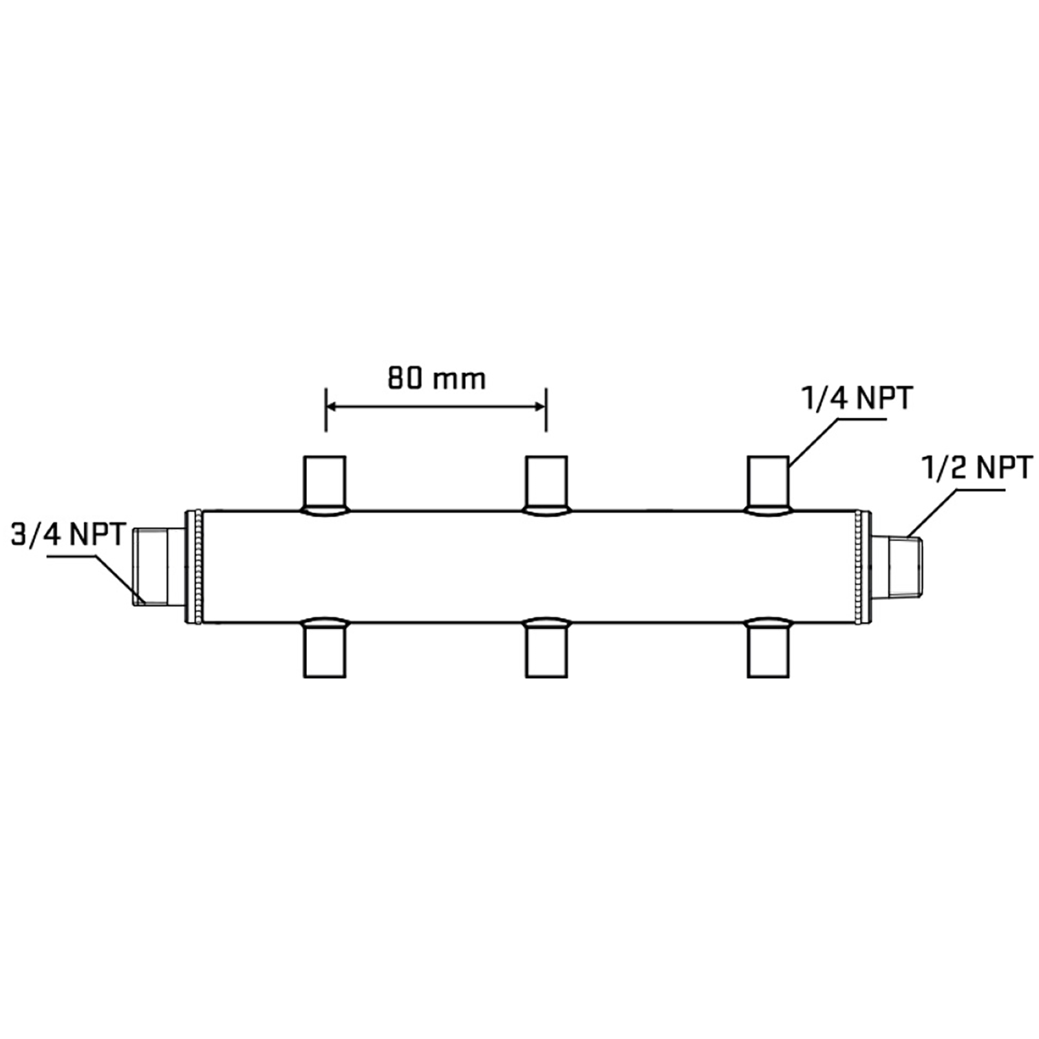 M506A071030 Manifolds Stainless Steel Double Sided