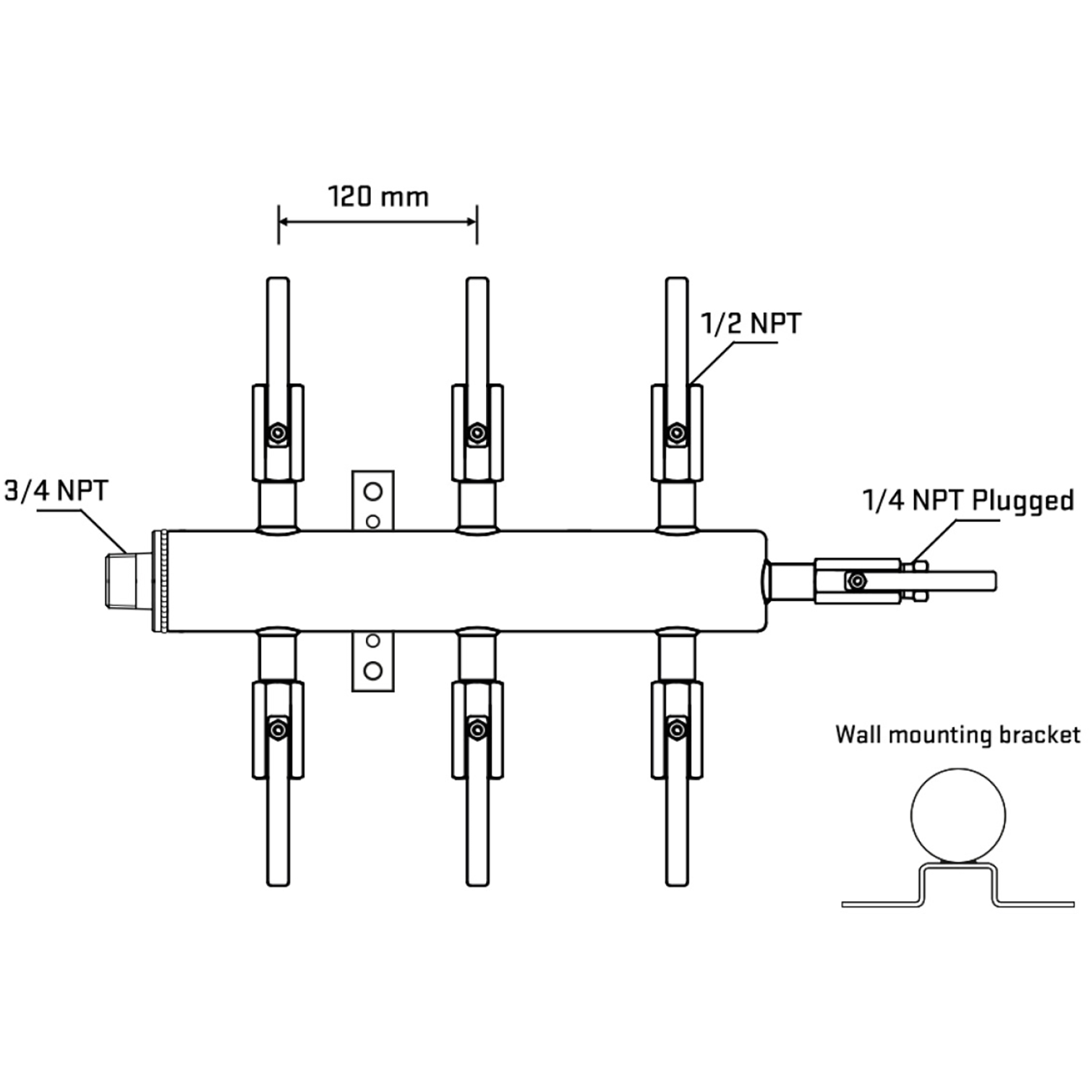 M506B080822 Manifolds Stainless Steel Double Sided