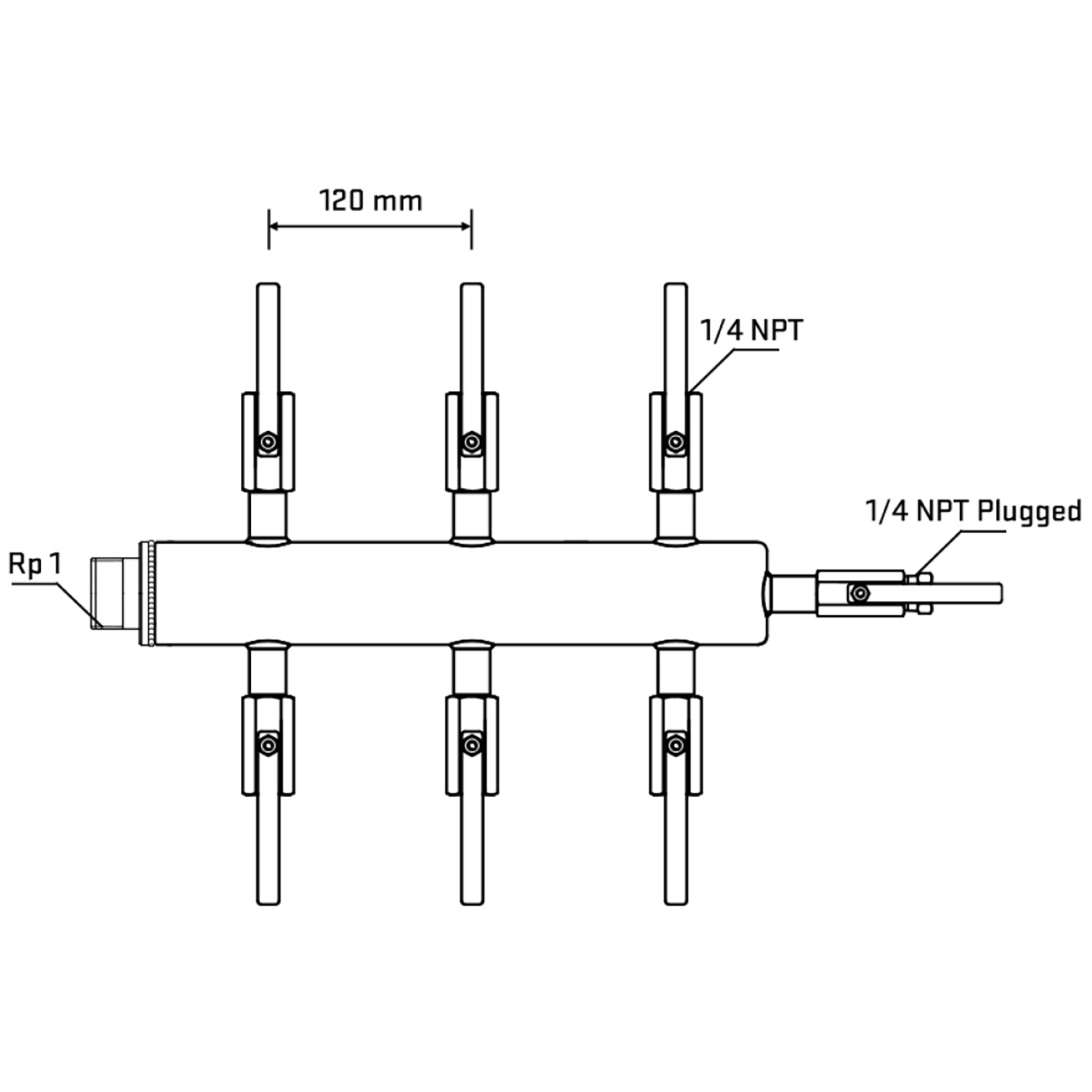 M506B090720 Manifolds Stainless Steel Double Sided