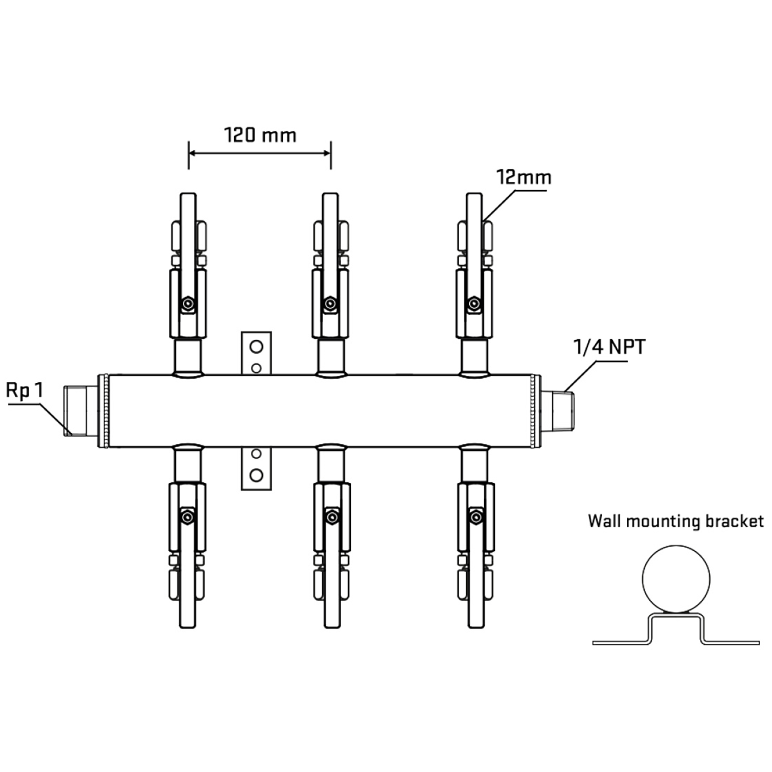 M506B100742 Manifolds Stainless Steel Double Sided